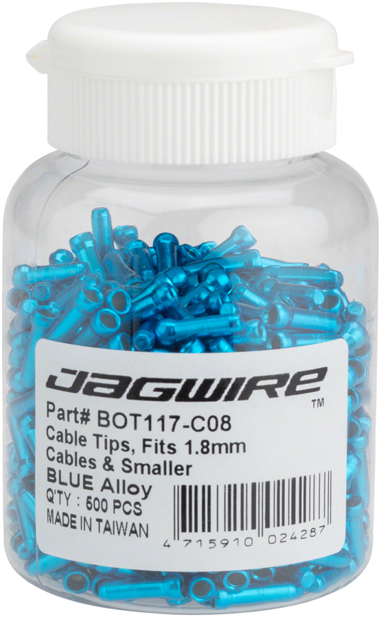 Jagwire 1.8mm Cable End Crimps Blue Bottle/500






