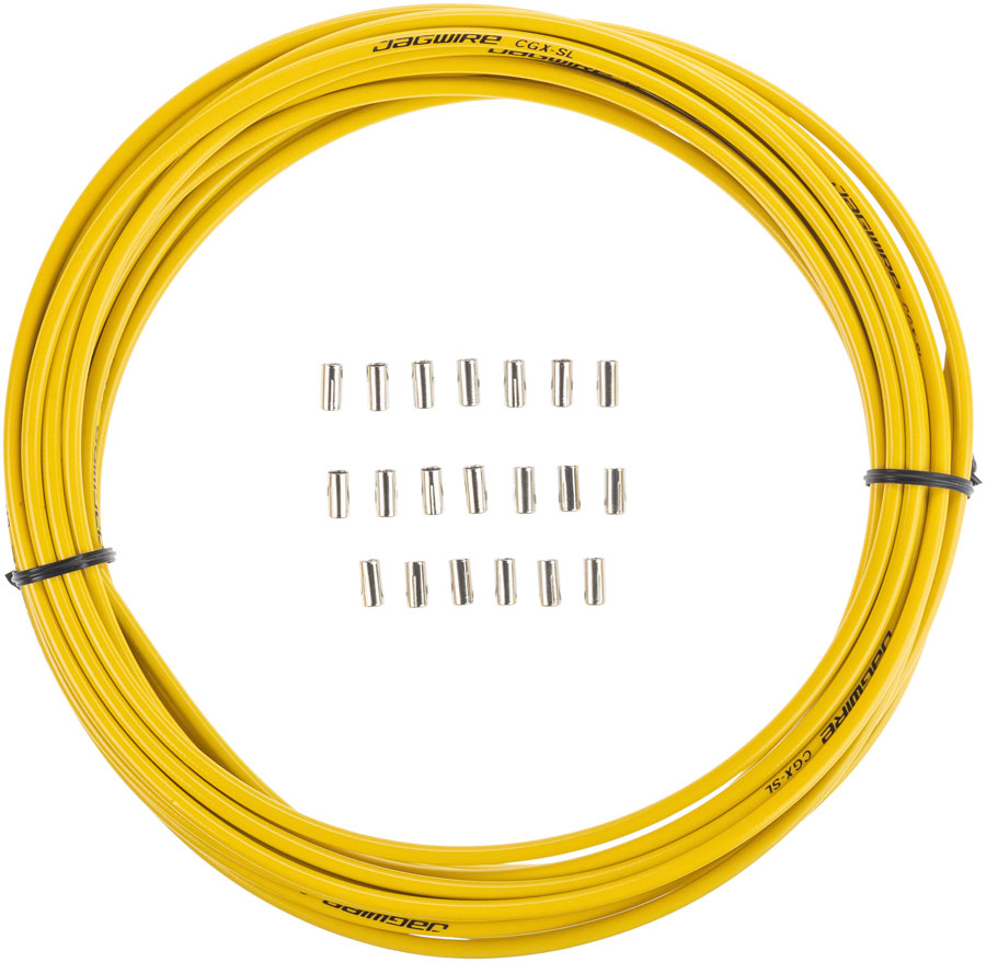 Jagwire 5mm Sport Brake Housing with Slick-Lube Liner 10M Roll, Yellow 