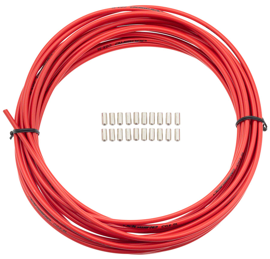 Jagwire 5mm Sport Brake Housing with Slick-Lube Liner 10M Roll, Red 