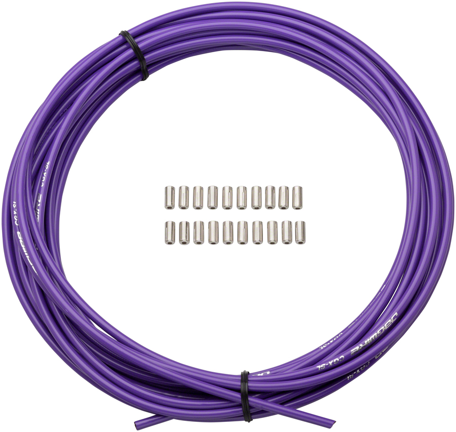 Jagwire 5mm Sport Brake Housing with Slick-Lube Liner 10M Roll, Purple Color: Purple 