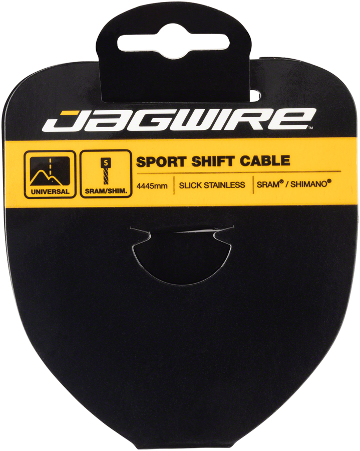 Jagwire Sport Shift Cable - 1.1 x 4445mm, Slick Stainless Steel, For SRAM/Shimano Tandem 