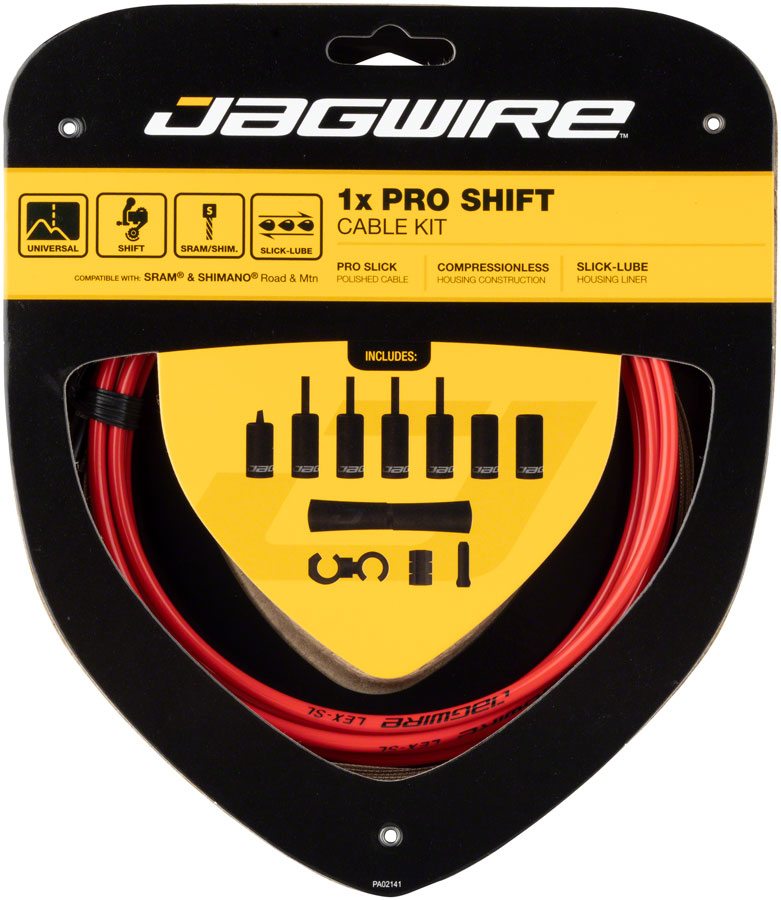Jagwire 1x Pro Shift Kit Road/Mountain SRAM/Shimano, Red 