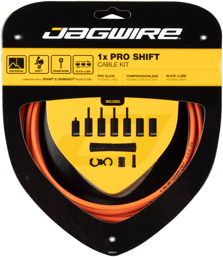 Jagwire 1x Pro Shift Kit Road/Mountain SRAM/Shimano, Orange 