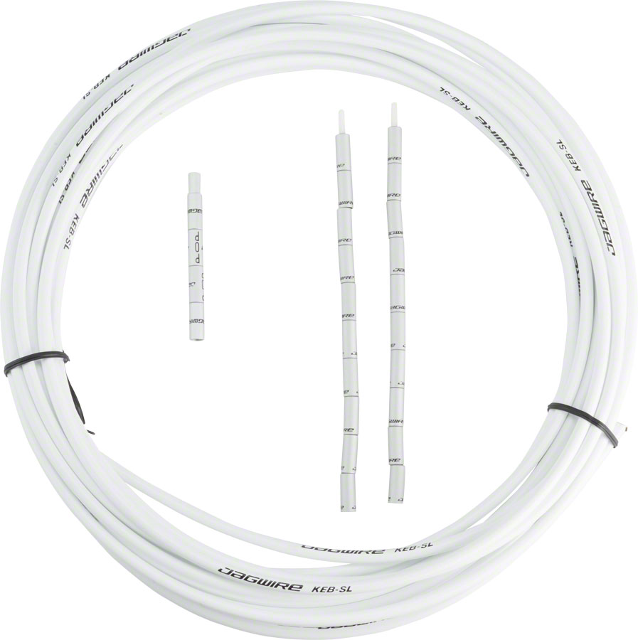 Jagwire 5mm Pro Compressionless Brake Housing with Slick-Lube Liner 10M Roll, White 