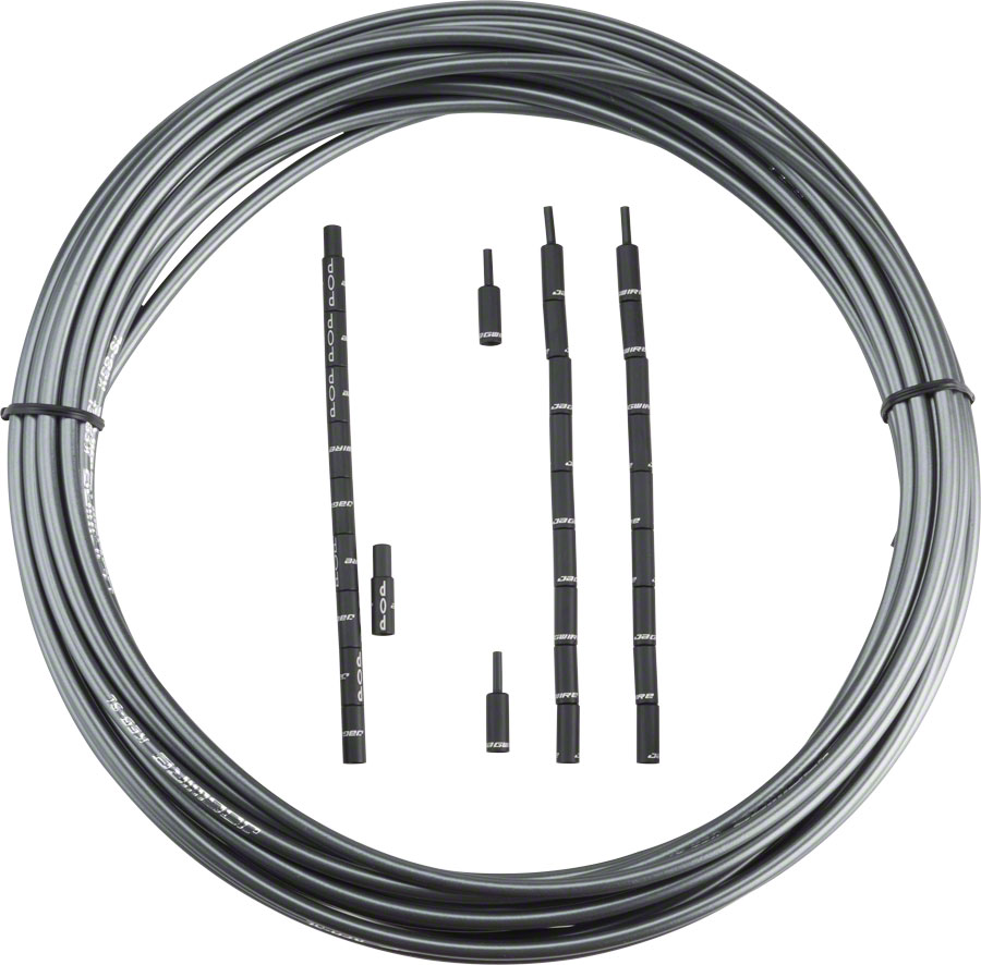 Jagwire 5mm Pro Compressionless Brake Housing with Slick-Lube Liner 10M Roll, Ice Gray 