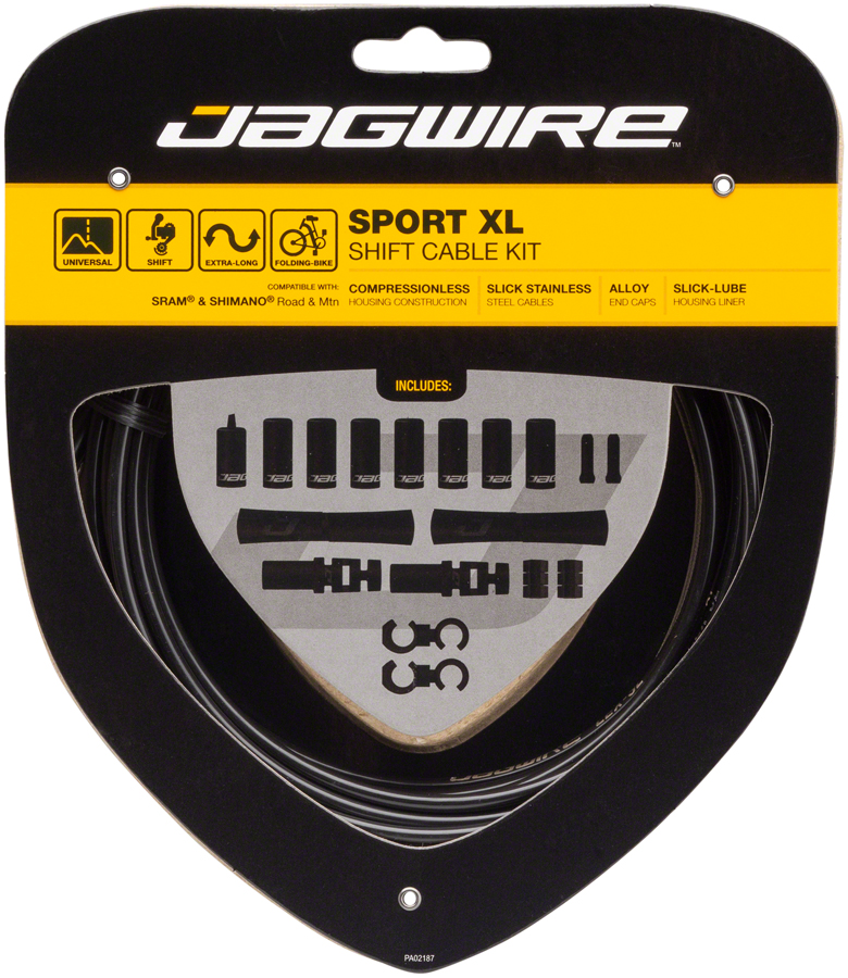 Jagwire Sport XL Shift Cable Kit SRAM/Shimano, Black 