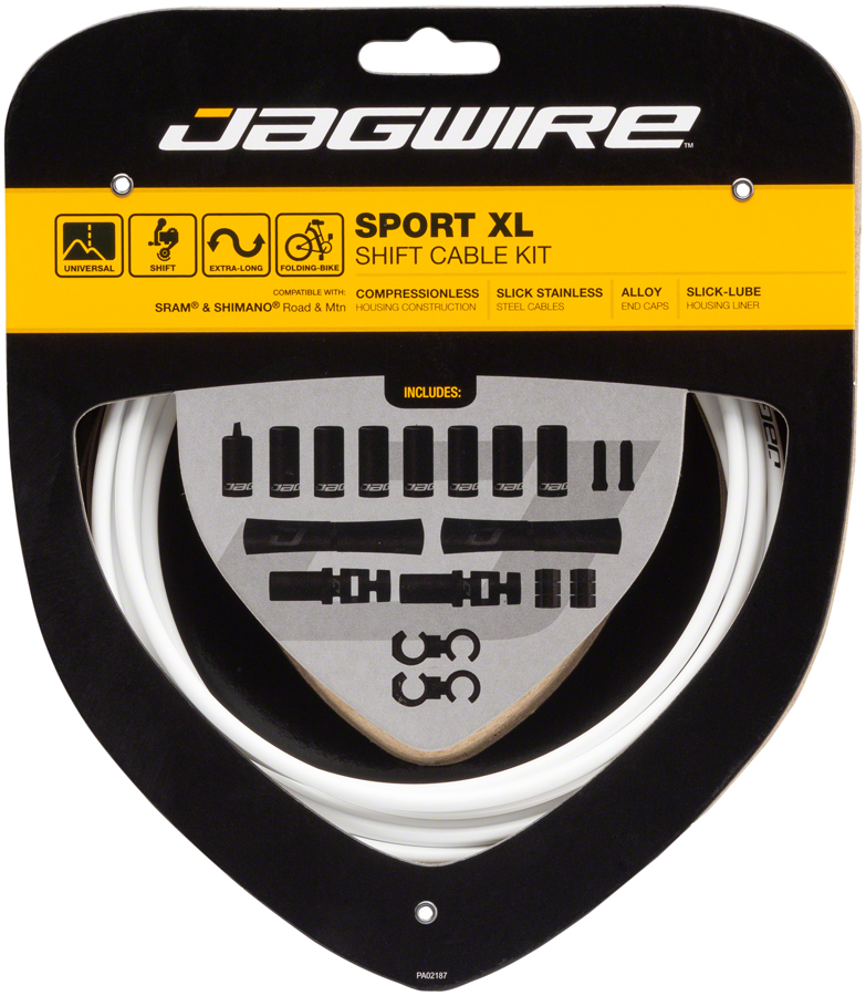 Jagwire Sport XL Shift Cable Kit SRAM/Shimano, White 