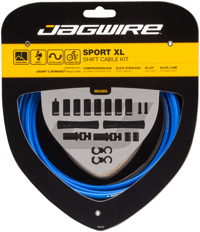 Jagwire Sport XL Shift Cable Kit SRAM/Shimano, Blue 