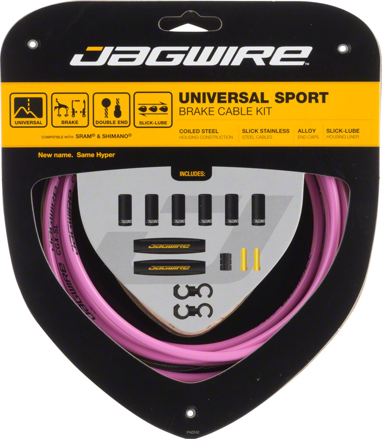 Jagwire Universal Sport Brake Cable Kit, Pink 
