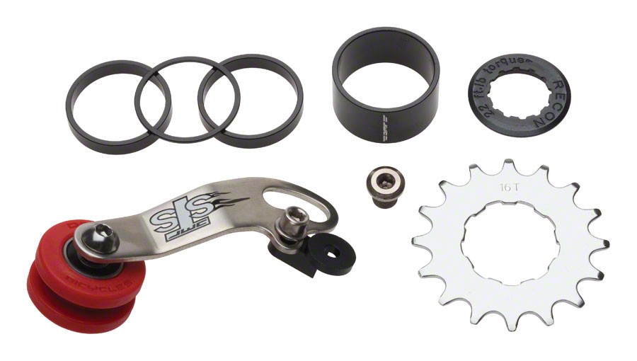 DMR STS Chain Tensioner and Cassette Spacer Combo Kit, Stainless Steel Silver






