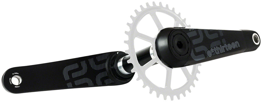 e*thirteen TRS Race Carbon Crankset - 175mm, 73mm, 30mm Spindle with e-thirteen P3 Connect Interface, Black 