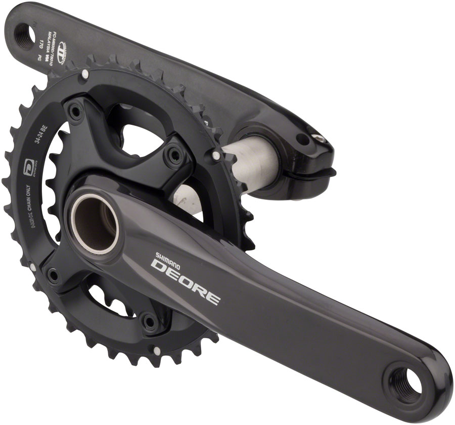 Shimano FC-M6000-2 Crankset - 170mm, 10-Speed, 34/24t, 96/64 BCD, Hollowtech II Spindle 