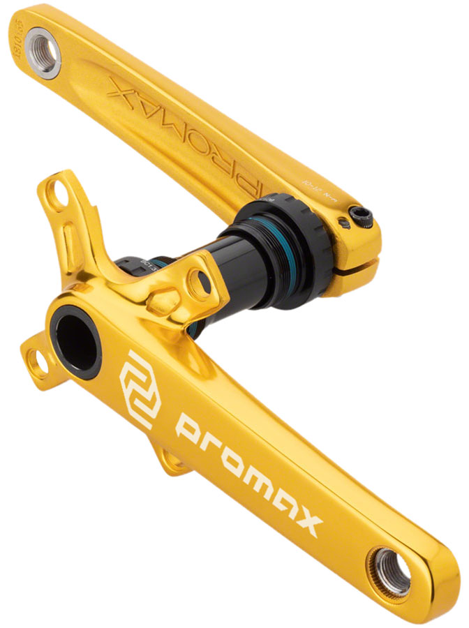 Promax CF-2 Crankset - 160mm, 24mm Spindle, 2-Piece, 68mm English BB Included, Gold 