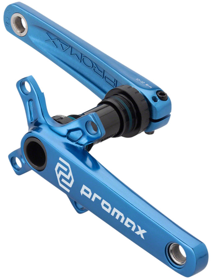Promax CF-2 Crankset - 165mm, 24mm Spindle, 2-Piece, 68mm English BB Included, Blue 