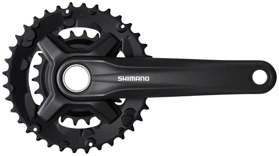 Shimano FC-MT210-2 Crankset - 175mm, 9-Speed, 46/30t, 48.8mm Chainline, Riveted, Black