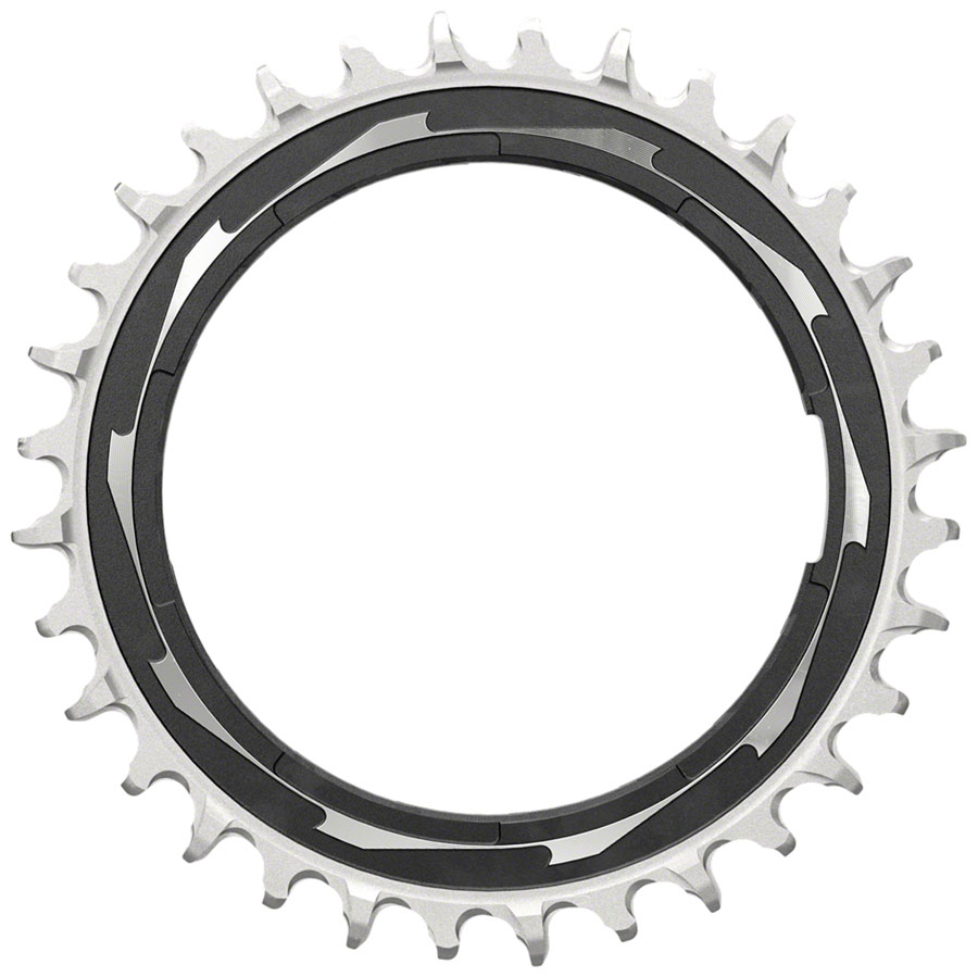 SRAM XX SL Eagle T-Type Thread Mount Chainring - 32t, 12-Speed, Thread Mount (For XX SL PM Spider), 0mm Offset, Aluminum, Black/Silver