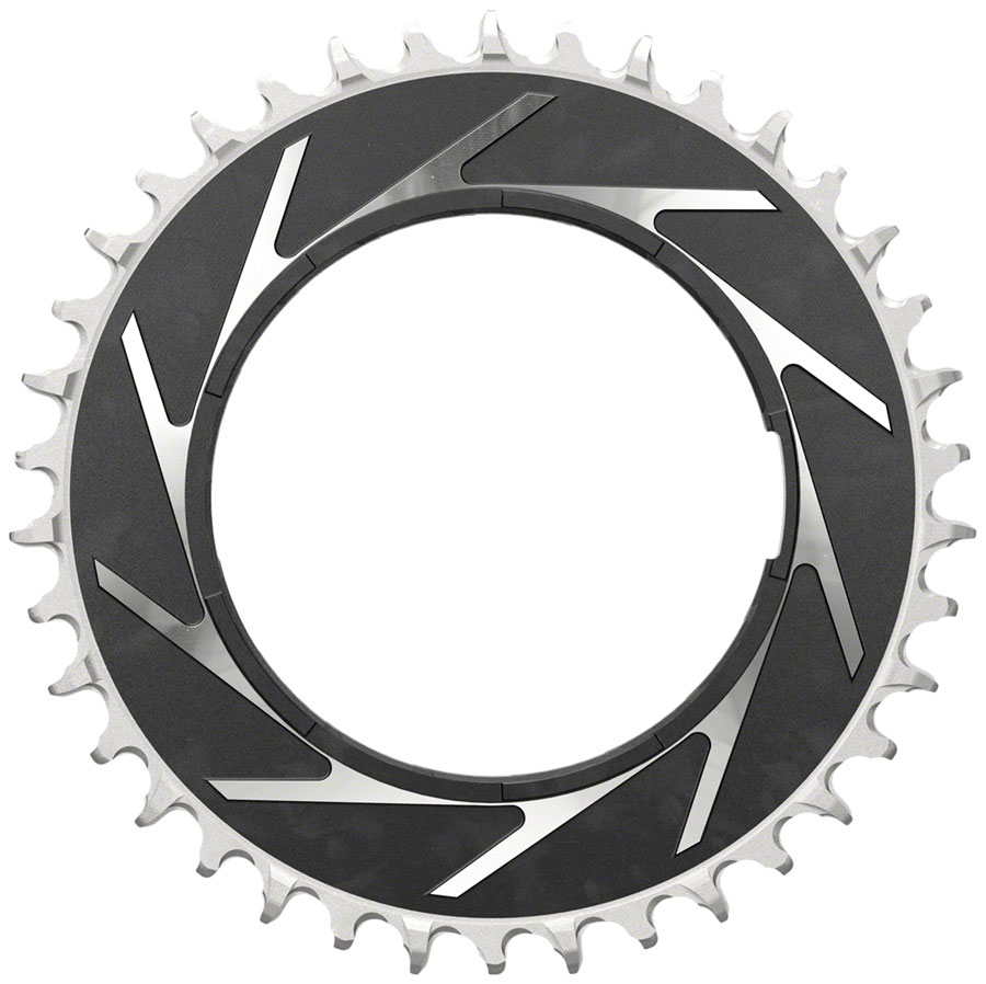 SRAM XX SL Eagle T-Type Thread Mount Chainring - 38t, 12-Speed, Thread Mount (For XX SL PM Spider), 3mm Offset, Aluminum, Black/Silver