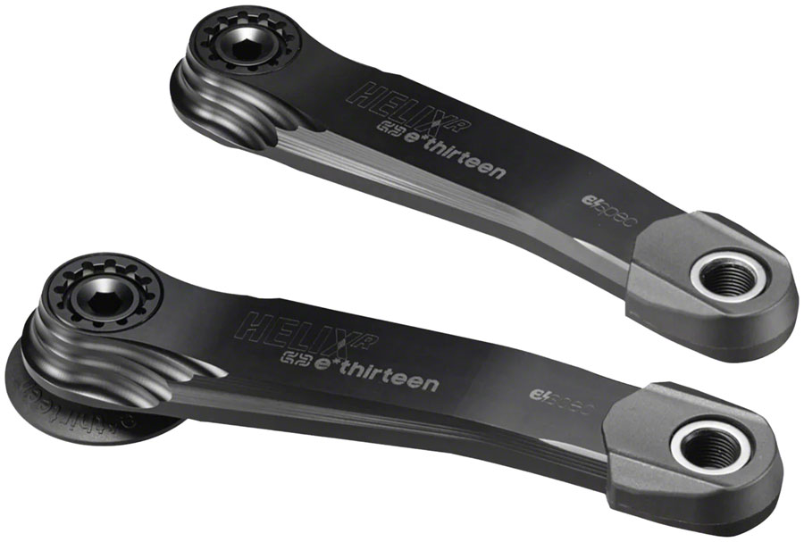 e*thirteen Helix Race Alloy e*spec Crank Arm Set - BOSCH Gen4-Brose S Mag-TQ HPR50, 26.5mm Offset, 155mm, with Self Extractor, Black