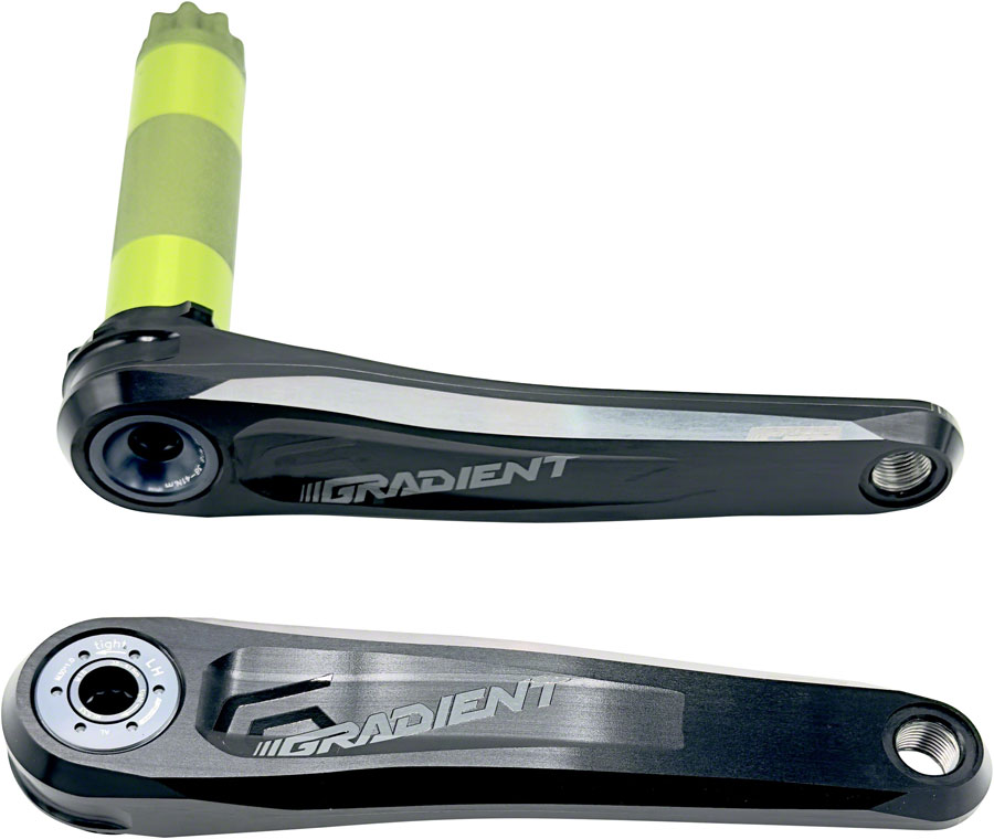 Full Speed Ahead Gradient Modular 1x Crankset - 165mm, Fits Shimano and SRAM 11/12-Speed Drivetrains, 30mm BB392EVO Spindle, Black