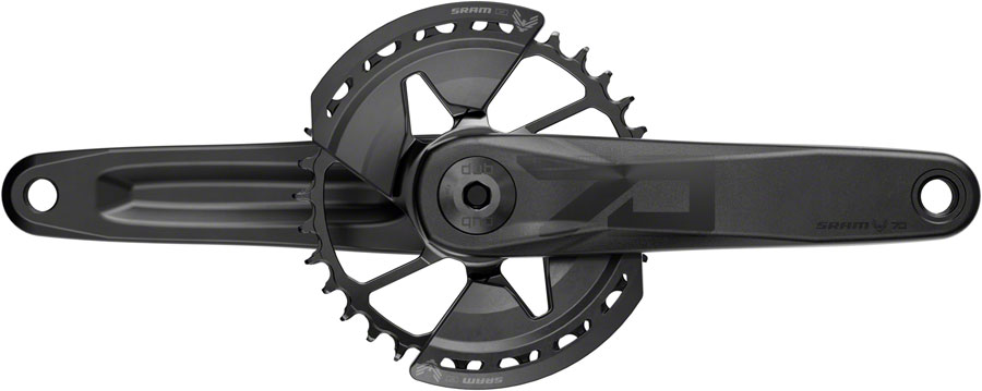 SRAM Eagle 70 T-Type Wide Crankset - 165mm, 12-Speed, 32t Chainring, Direct Mount, 2-Guards, DUB Spindle Interface, Black