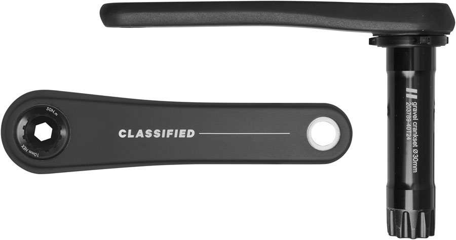 Classified Aero Gravel Crankset - 170mm, 30mm Spindle, Carbon, Black