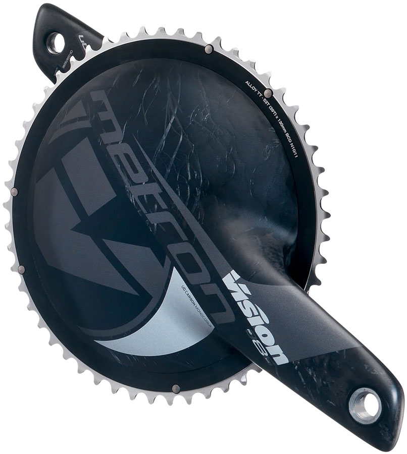 Vision Metron TT Crankset, 2x 53/39T Chainrings, 165mm Arm Length, 130BCD, 386EVO Spindle  Carbon