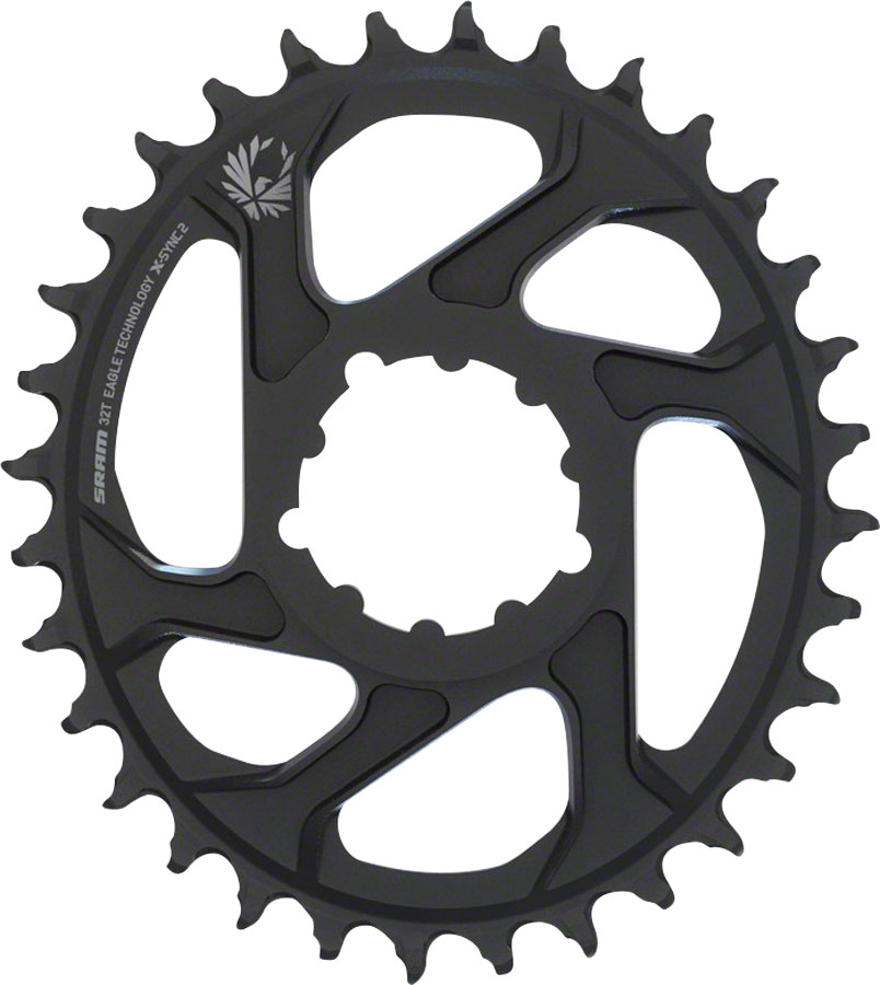 SRAM X-Sync 2 Eagle Direct Mount Oval Chainring - 32 Tooth, 3mm Boost Offset, 12-Speed, Black 