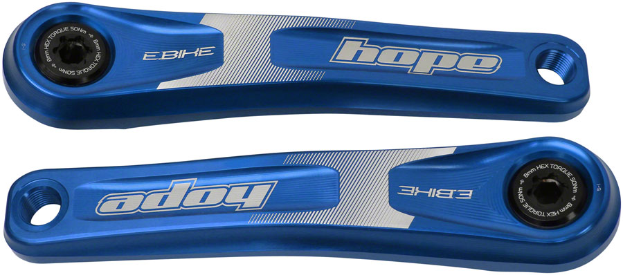 Hope Ebike Crank Arm Set - 155mm, ISIS, Specialized Offset, Blue