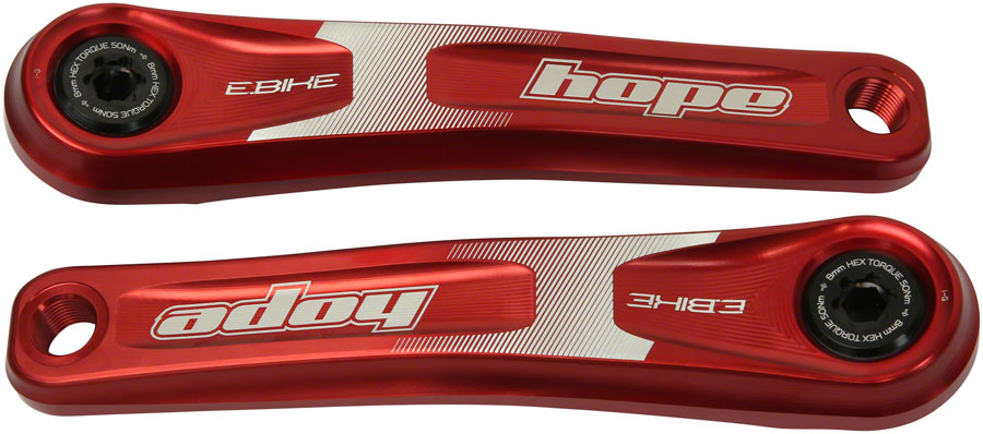 Hope Ebike Crank Arm Set - 155mm, ISIS, Specialized Offset, Red







