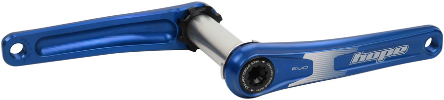Hope Evo Crankset - 170mm, Direct Mount, 30mm Spindle, For 135/142/141/148mm Rear Spacing, Blue 