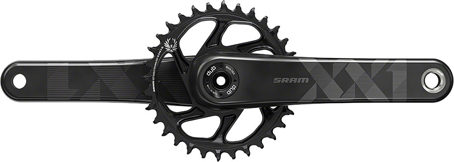 SRAM XX1 Eagle Carbon Fat Bike Crankset - 175mm, 12-Speed, 30t, Direct Mount, DUB Spindle Interface, For 190mm Rear Spacing, Black