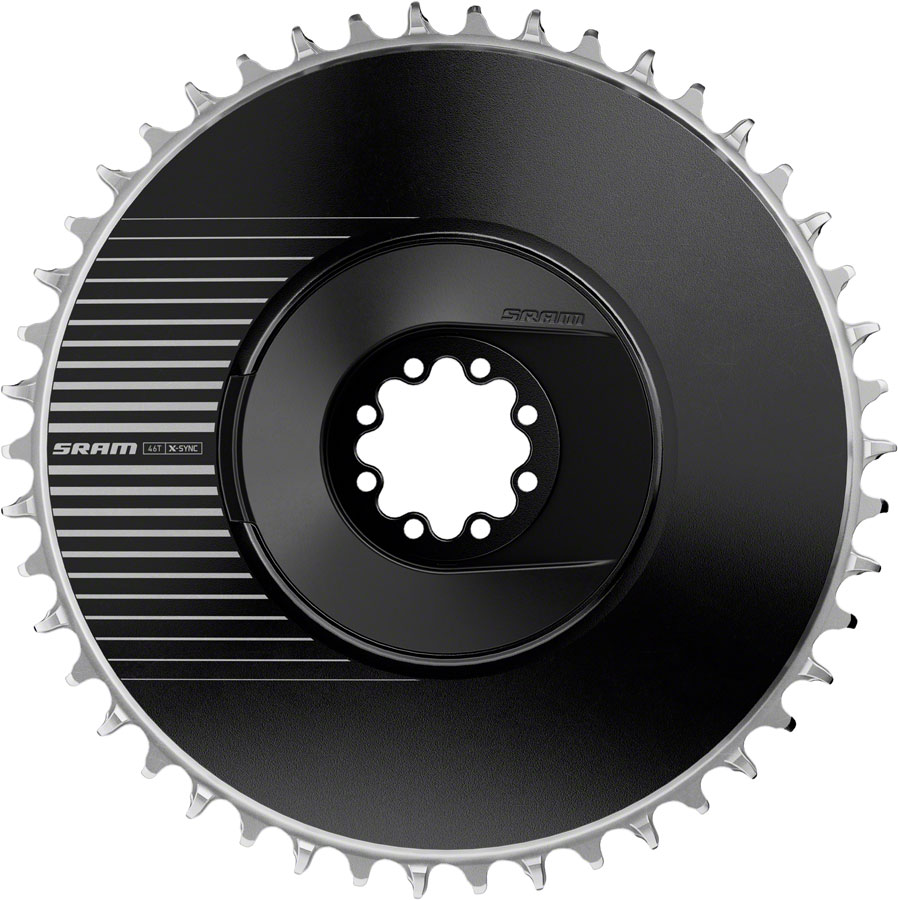 SRAM RED Aero X-Sync Direct Mount Chainring - 46t, 12-Speed, 8-Bolt Direct Mount, 6.5mm Offet, Black, E1