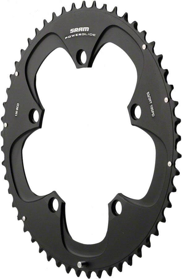 udlejeren Optimisme Reduktion SRAM Red/Force 10-Speed 53T 130mm Black Chainring, Use with 39T |  Bikeparts.Com