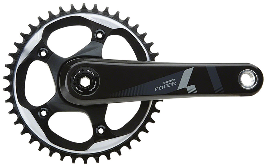 SRAM Force 1 Crankset - 172.5mm, 10/11-Speed, 42t, 110 BCD, GXP Spindle Interface, Black






