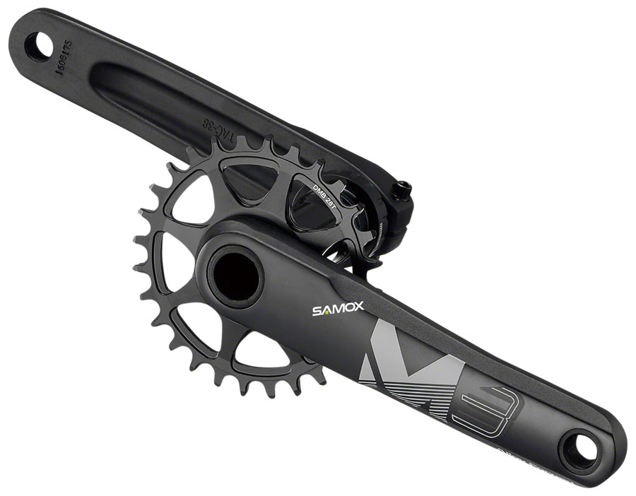 Samox M3 Crankset - 175mm, 10-12 Speed, 32t, 3-Bolt Direct Mount, 24mm Spindle, Black