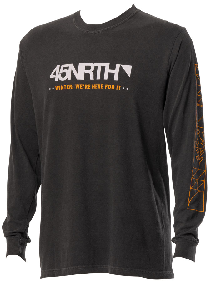 45NRTH Winter We're Here For It Long Sleeve T-Shirt - Unisex, Grey, Large