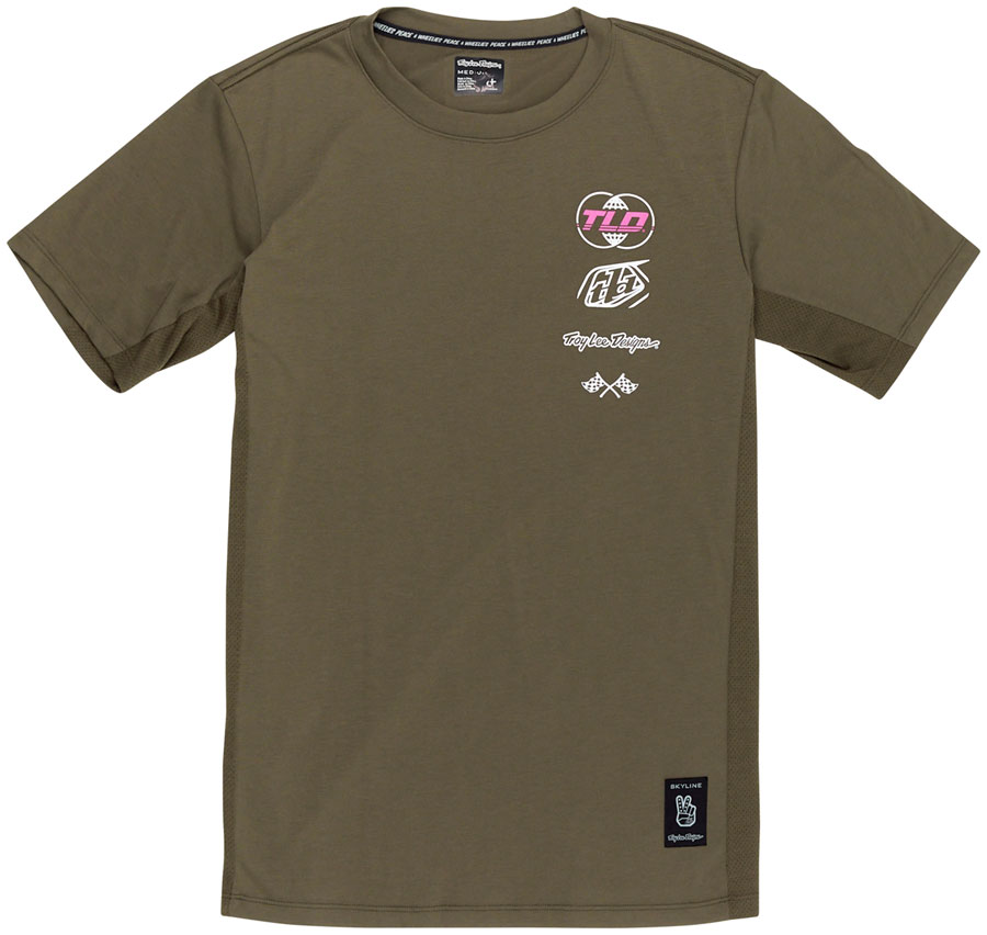 Troy Lee Designs Skyline Short Sleeve Ride Tee  Worldwide Caper, Medium