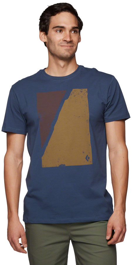 Black Diamond Block Print Mountain Tee - Ink Blue, Men's, Small 