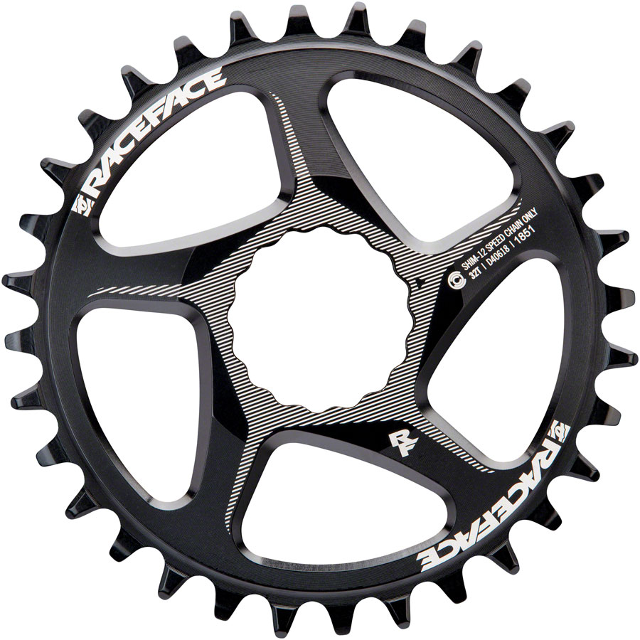RaceFace Narrow Wide Direct Mount CINCH Steel Chainring - for Shimano 12-Speed, requires Hyperglide+ compatible chain, 32t, Black






