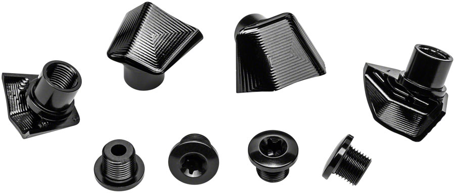absoluteBLACK Crank Bolts and Covers - For Dura-Ace 9100 Cranks, Black 