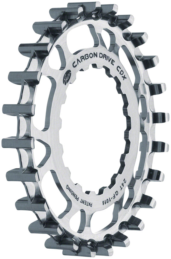 Gates Carbon Drive CDX CenterTrack Front Sprocket - 24t, For Bosch GEN 2, Silver