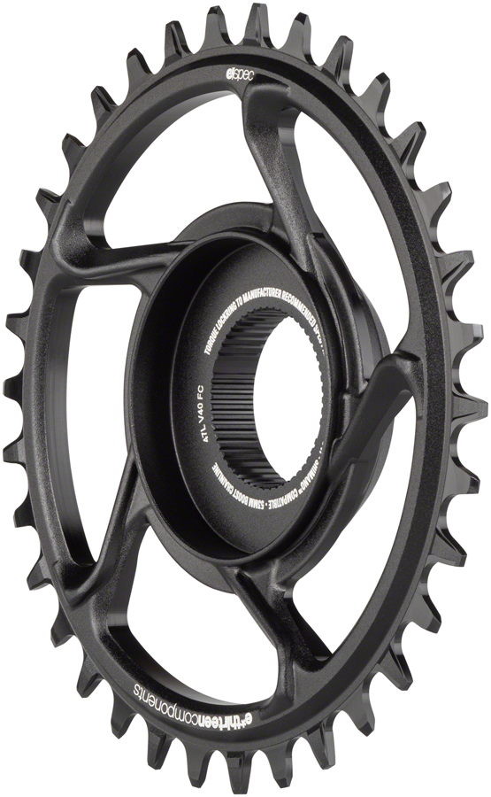 e*thirteen e*spec Aluminum Direct Mount Chainring 34t for Shimano E8000, Black