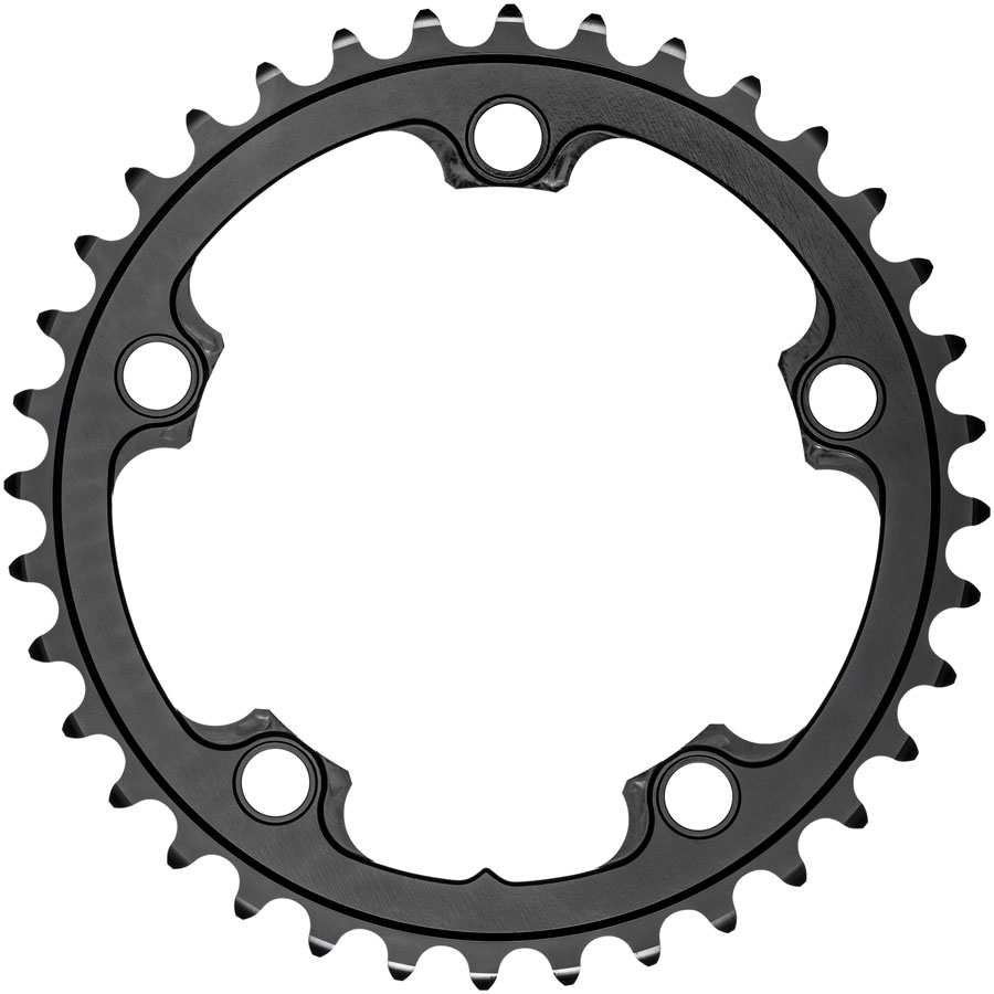absoluteBLACK Premium Round 110 BCD Road Inner Chainring - 36t, 110 BCD, 5-Bolt, For 52/36 Combination, Black 