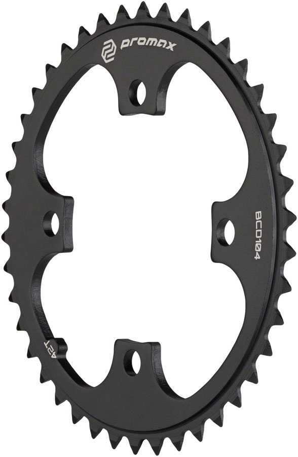 Promax 4-Bolt Chainring - 42t, 104 BCD, Black