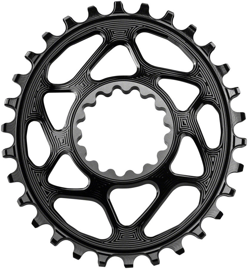 absoluteBLACK Oval Narrow-Wide Direct Mount Chainring - 30t, e*thirteen Direct Mount, 3mm Offset, Black 