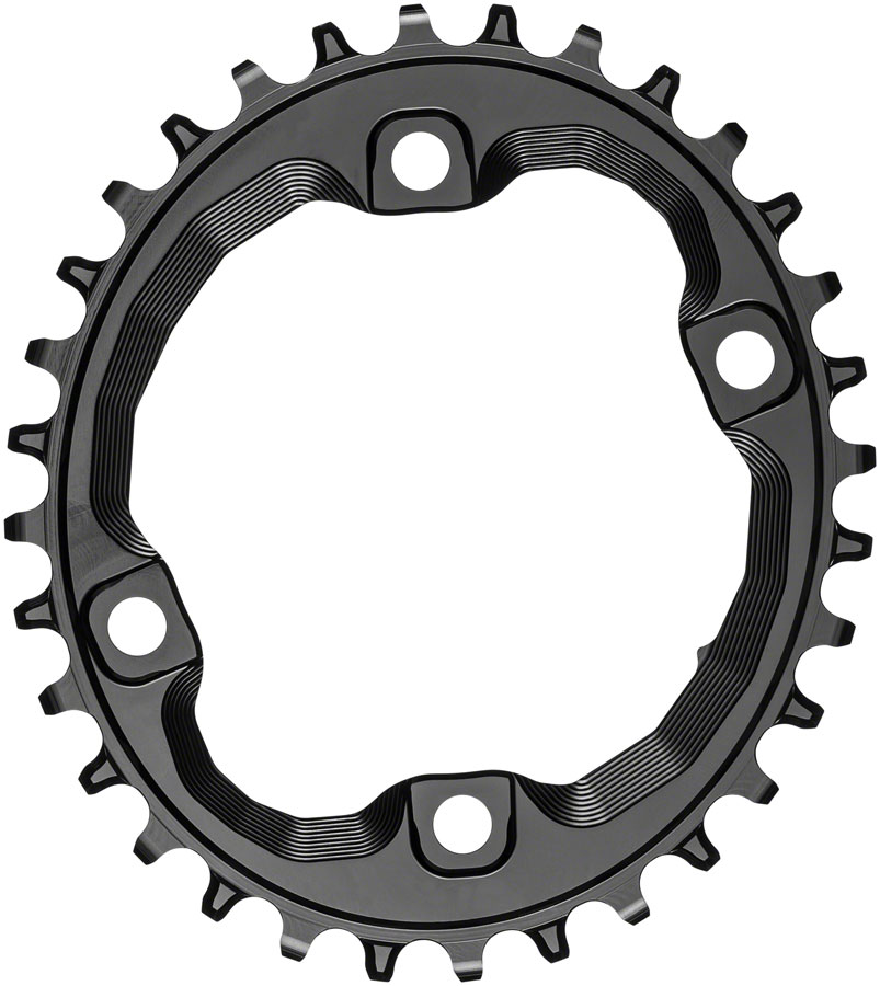 absoluteBLACK Oval 96 BCD Chainring - 30t, 96 Shimano Asymmetric BCD, 4-Bolt, Requires Hyperglide+ Chain, Black 