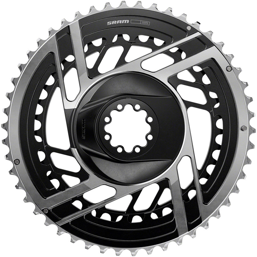 SRAM RED 2x Chainring Kit - 46/33t, 2x12-Speed, 8-Bolt Direct Mount, Black/Silver, E1