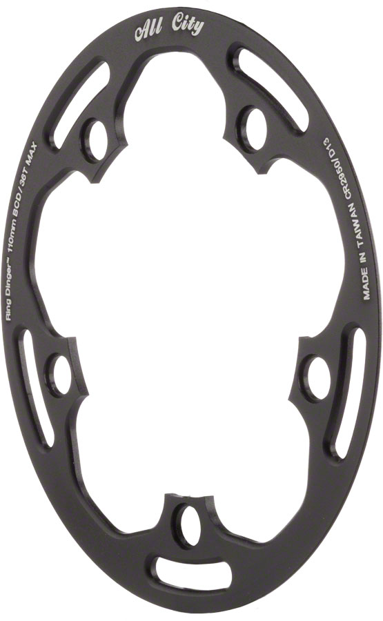 All-City Cross Wizard Chainring Guard 36t x 110mm Black