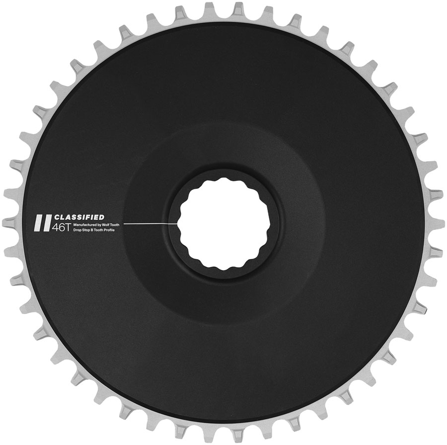 Classified Aero Chainring - 46t, DropStop B fits SRAM Flattop T-Type 12/13-Speed Chains, Compatible with all 11-Speed Chains, Black