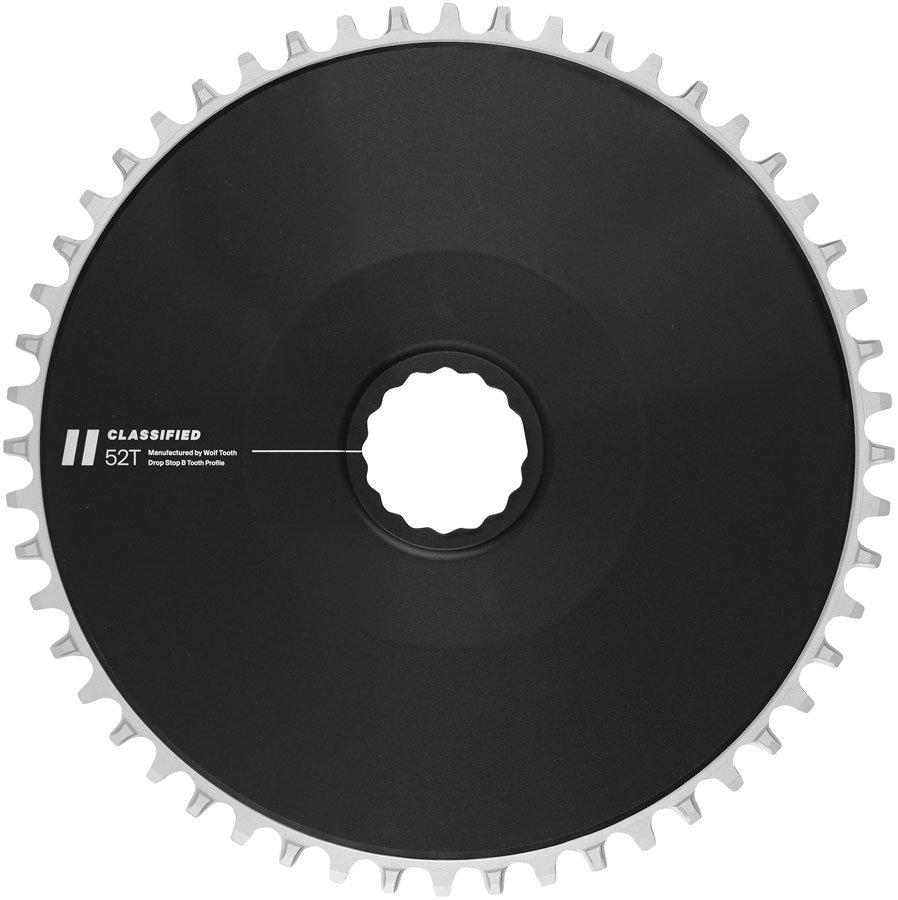 Classified Aero Chainring - 52t, DropStop B fits SRAM Flattop T-Type 12/13-Speed Chains, Compatible with all 11-Speed Chains, Black